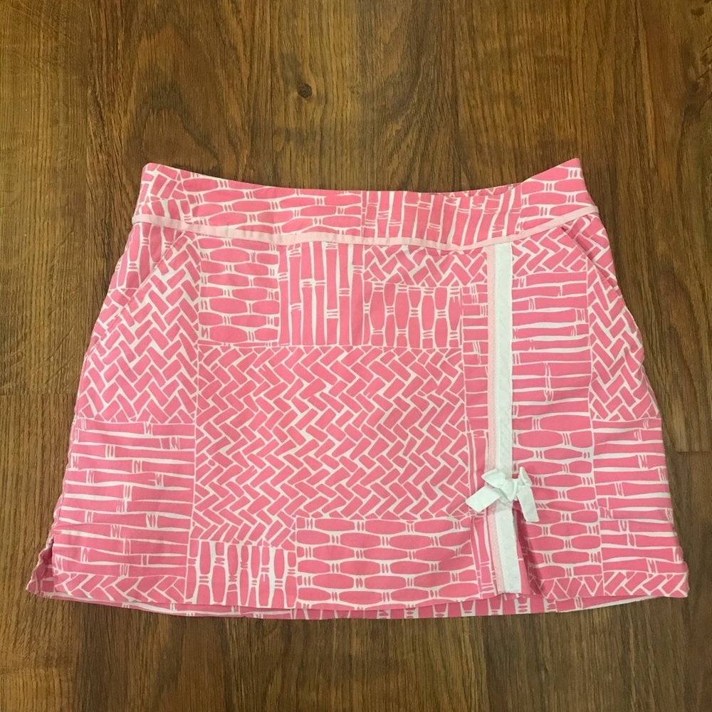 Lilly Pulitzer Pink and White Patterned Skort